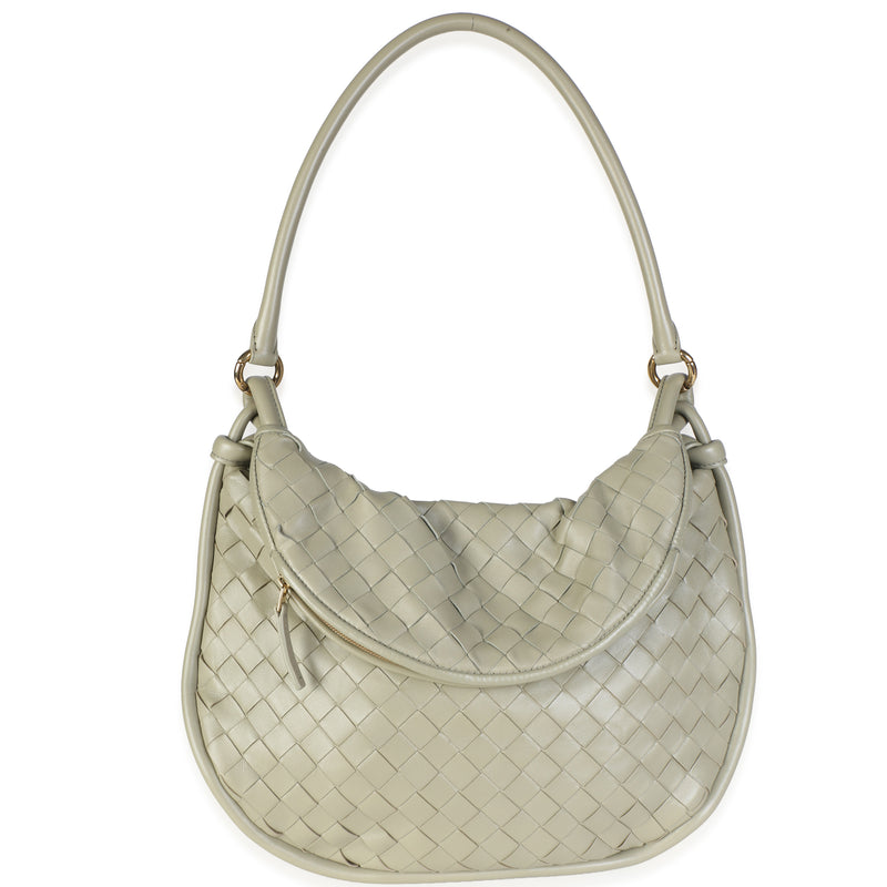 Bottega Veneta Travertine Intrecciato Nappa Medium Gemelli Shoulder Bag Handbag id