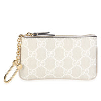 Gucci White GG Canvas Ophidia Key Case Wallet id