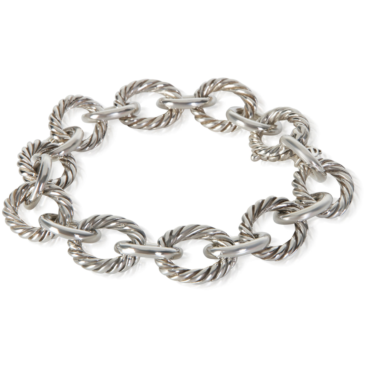 David Yurman Sterling Silver Oval Link Bracelet 2