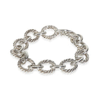 David Yurman Sterling Silver Oval Link Bracelet fv