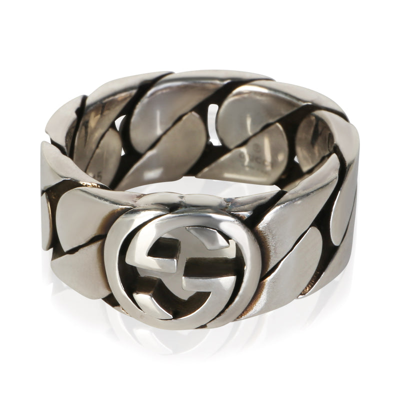 Gucci Sterling Silver Interlocking G Ring fv