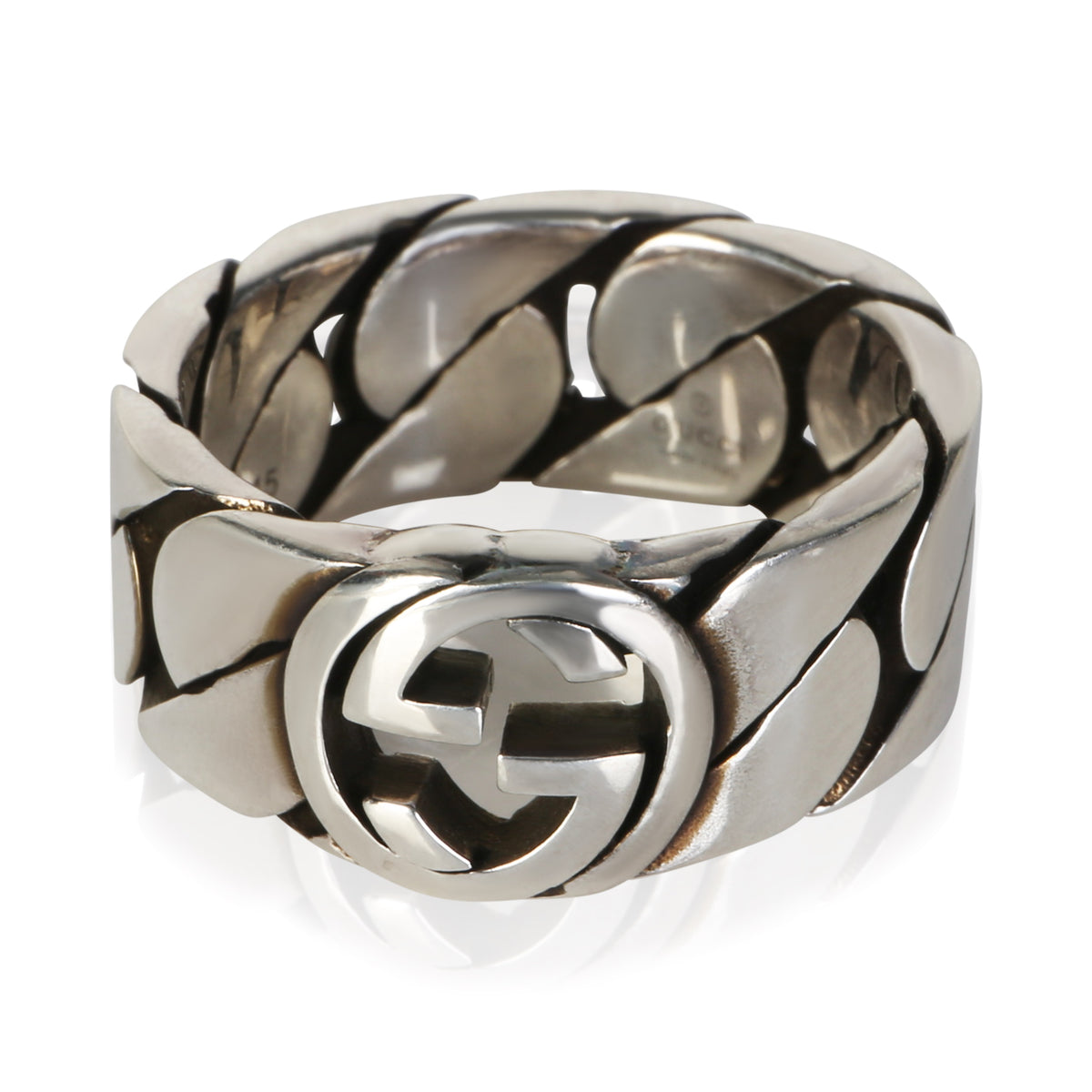 Gucci Sterling Silver Interlocking G Ring fv