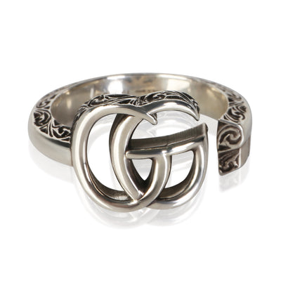 Gucci Sterling Silver GG Key Ring fv