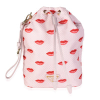 Prada Alabaster Pink Re Nylon Lips Wristlet Pouch Handbag id