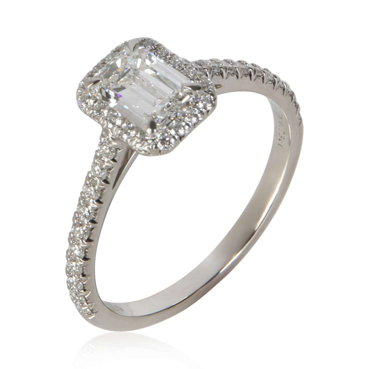 Tiffany & Co. 0.73 ct Emerald Diamond Soleste Engagement Ring 3
