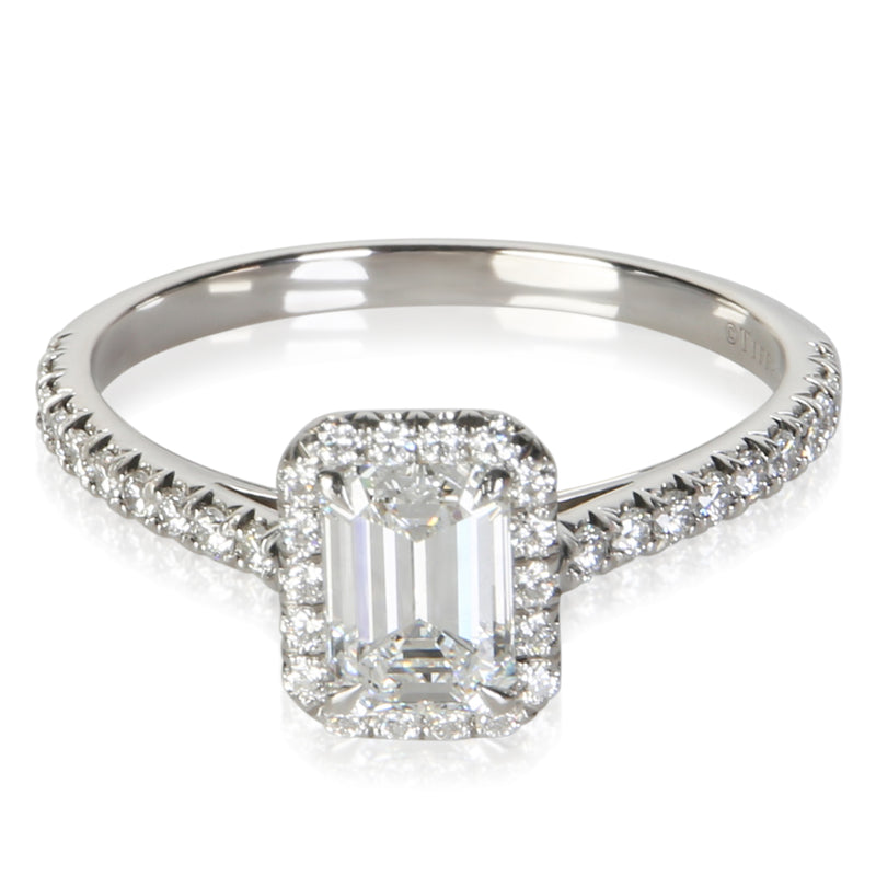 Tiffany & Co. 0.73 ct Emerald Diamond Soleste Engagement Ring fv