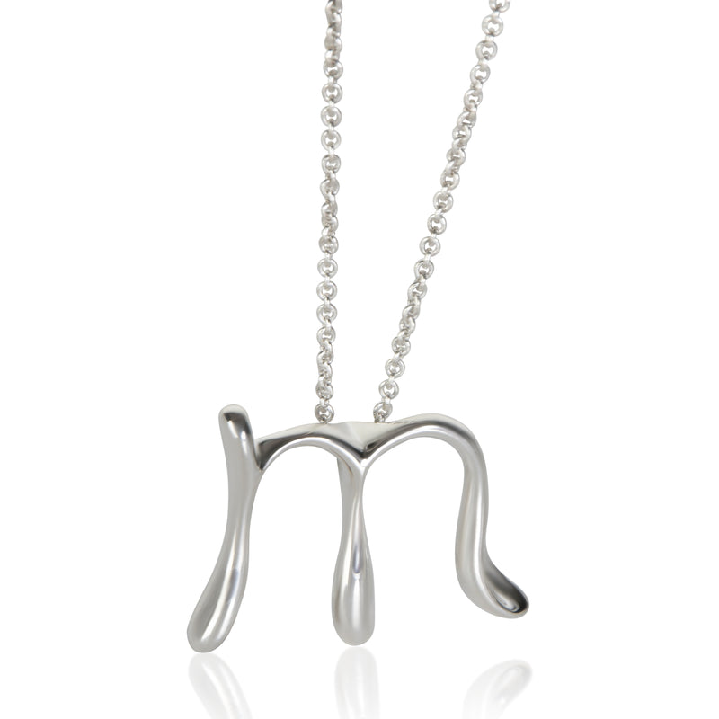 Tiffany & Co. Sterling Silver Vintage Elsa Peretti Alphabet M Pendant fv