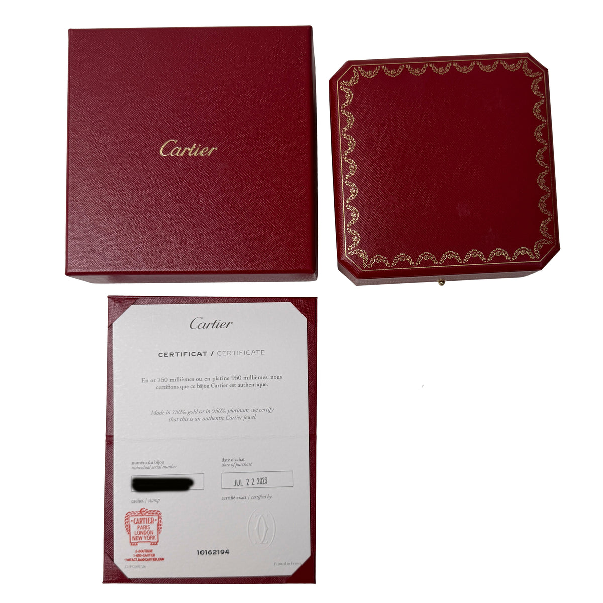 Cartier White Gold Diamond Symbols Cross Pendant box