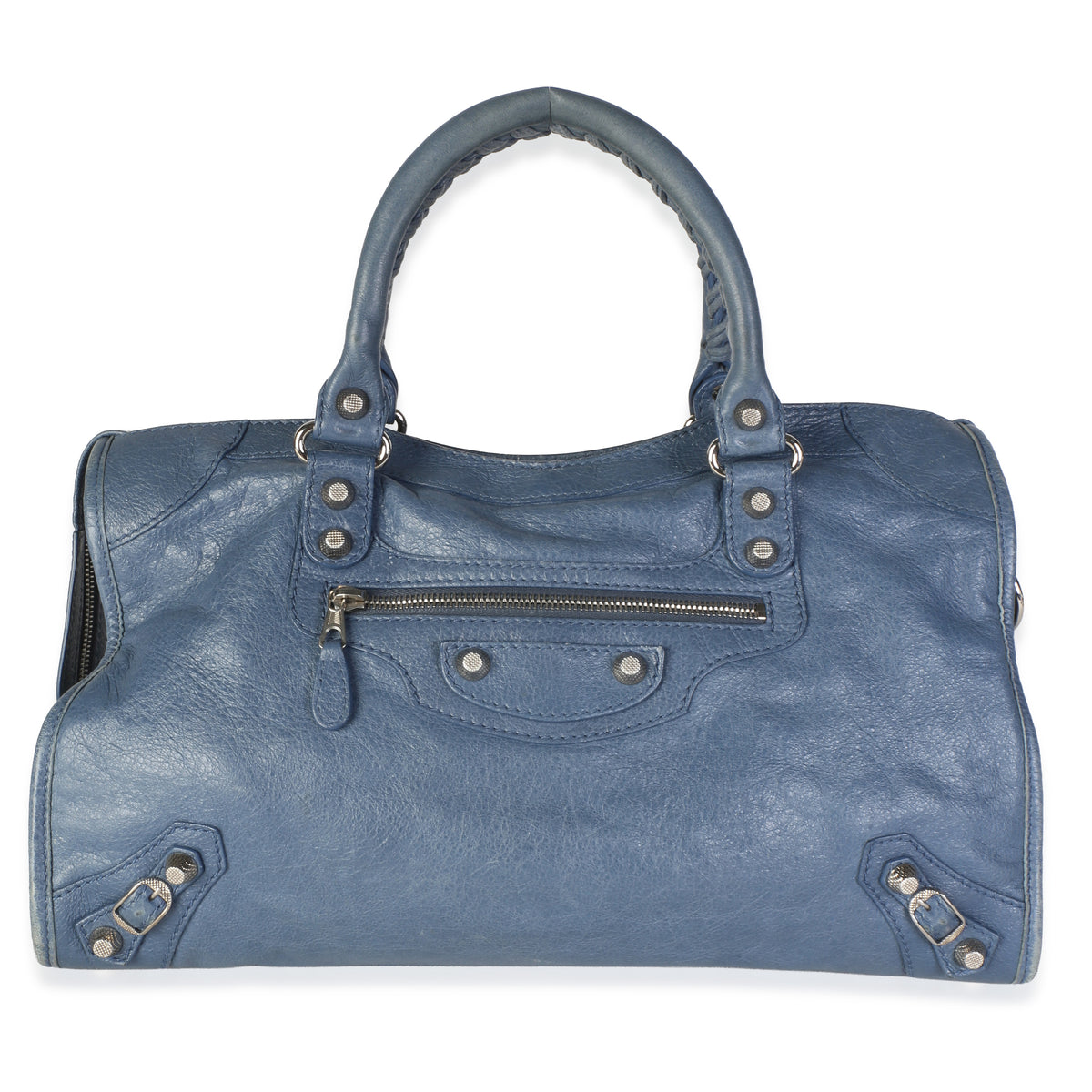 Balenciaga Bleu Persan Agneau Classic Hardware City Bag Handbag id