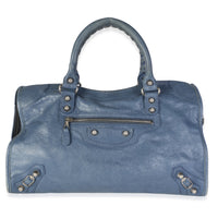 Balenciaga Bleu Persan Agneau Classic Hardware City Bag Handbag id