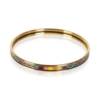 Hermès Gold Plated Extra Narrow Enamel Bracelet 2