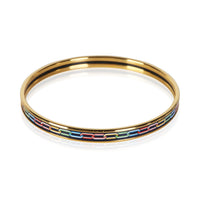 Hermès Gold Plated Extra Narrow Enamel Bracelet 3