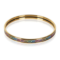 Hermès Gold Plated Extra Narrow Enamel Bracelet fv