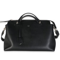 Fendi Black Grained Calfskin Large By The Way Satchel Handbag id