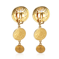 Hermès Gold Plated Vintage Clou De Selle Drop Earrings 2