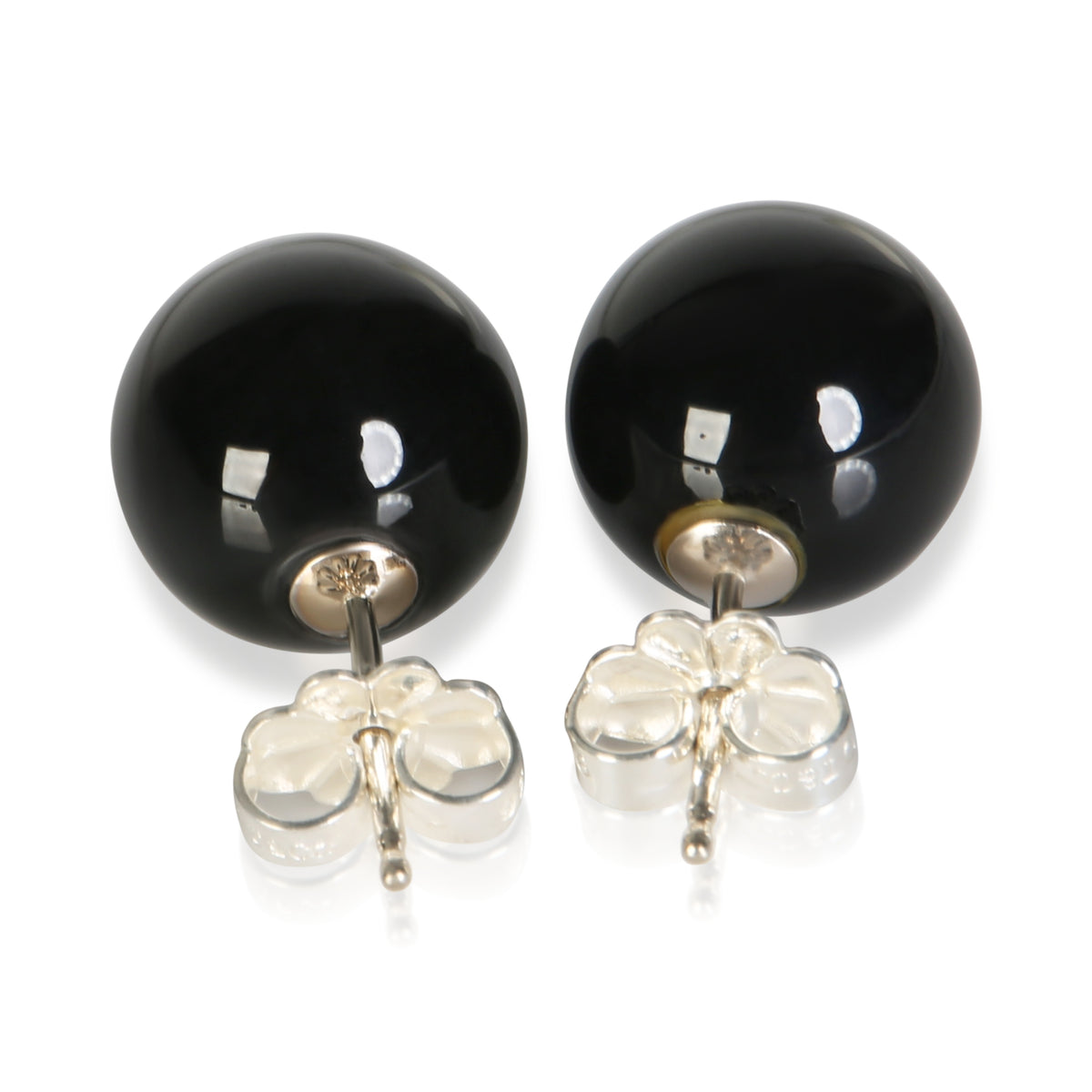 Tiffany & Co. Sterling Silver Onyx Earrings 3