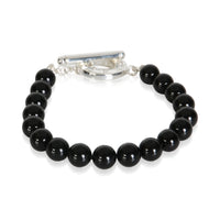 Tiffany & Co. Sterling Silver Onyx Toggle Bracelet 3