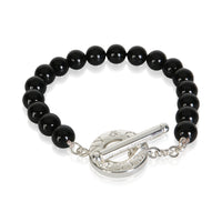 Tiffany & Co. Sterling Silver Onyx Toggle Bracelet fv