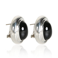 Tiffany & Co. Sterling Silver Onyx Paloma Picasso Earrings 2