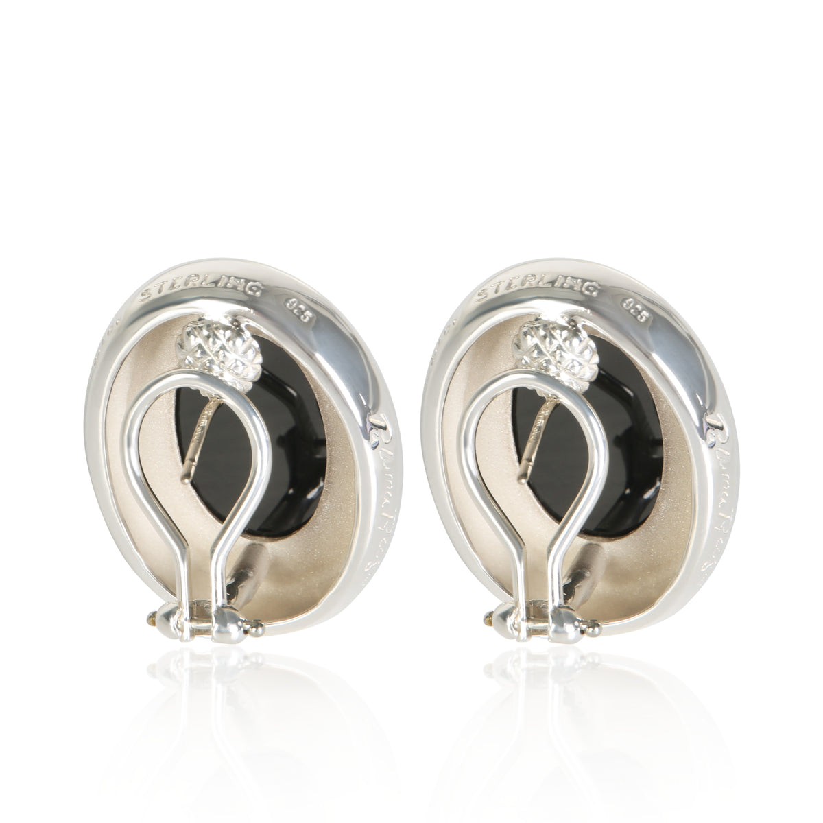 Tiffany & Co. Sterling Silver Onyx Paloma Picasso Earrings 3
