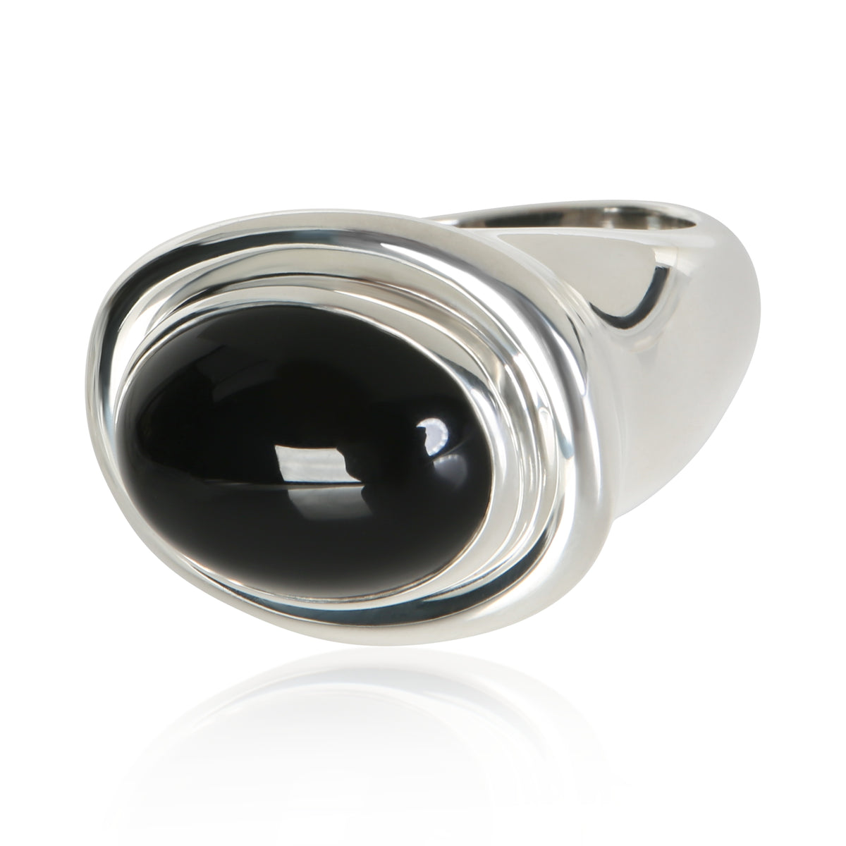 Tiffany & Co. Sterling Silver Onyx Vintage Paloma Picasso Ring 2
