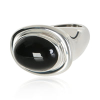 Tiffany & Co. Sterling Silver Onyx Vintage Paloma Picasso Ring 2