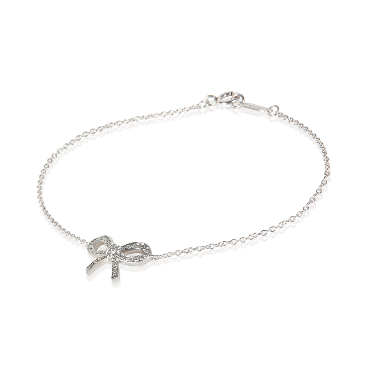 Tiffany & Co. Platinum Diamond Bow Bracelet 2