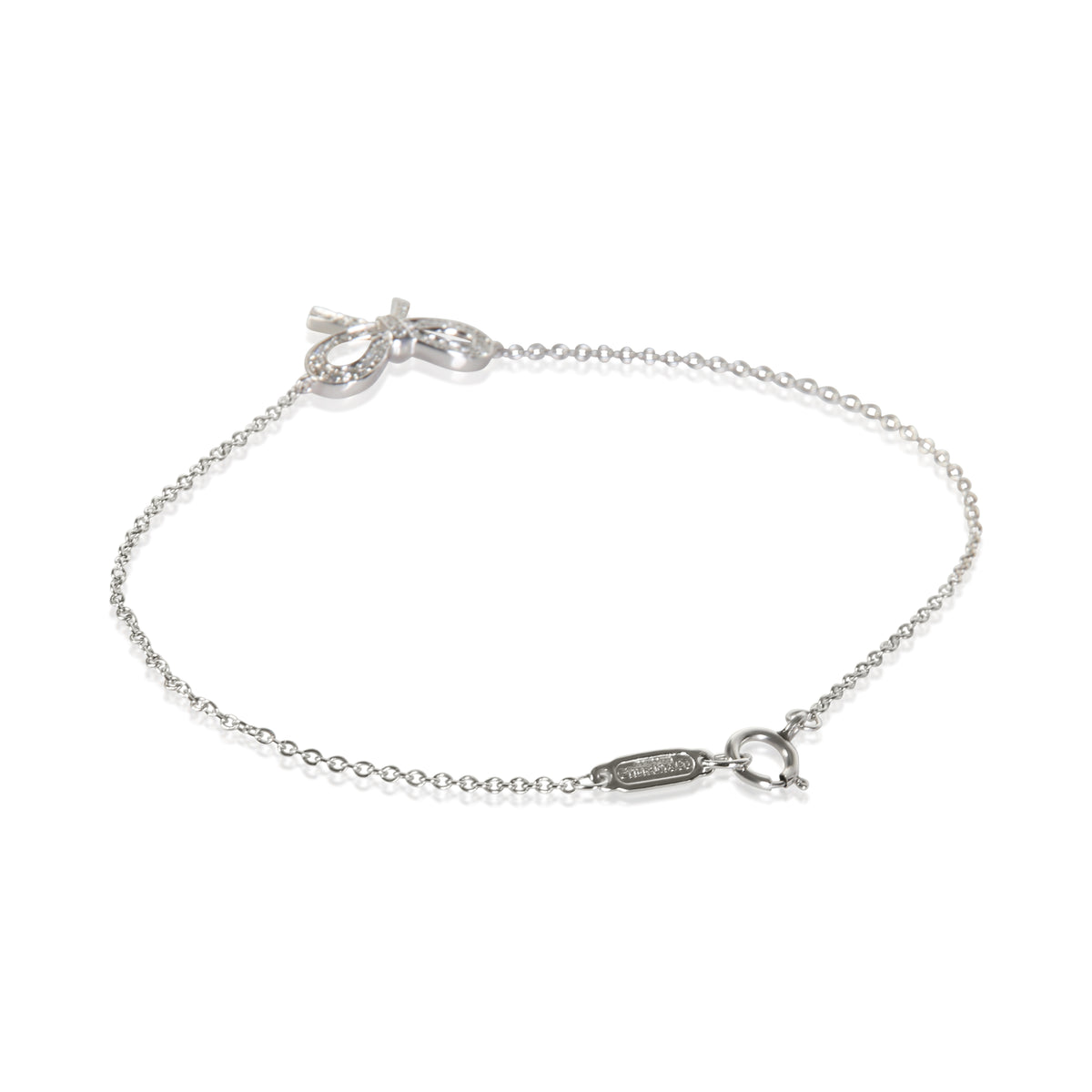 Tiffany & Co. Platinum Diamond Bow Bracelet 3