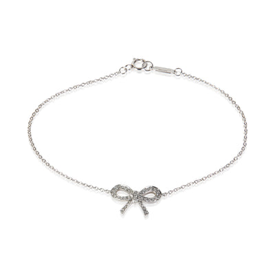 Tiffany & Co. Platinum Diamond Bow Bracelet fv