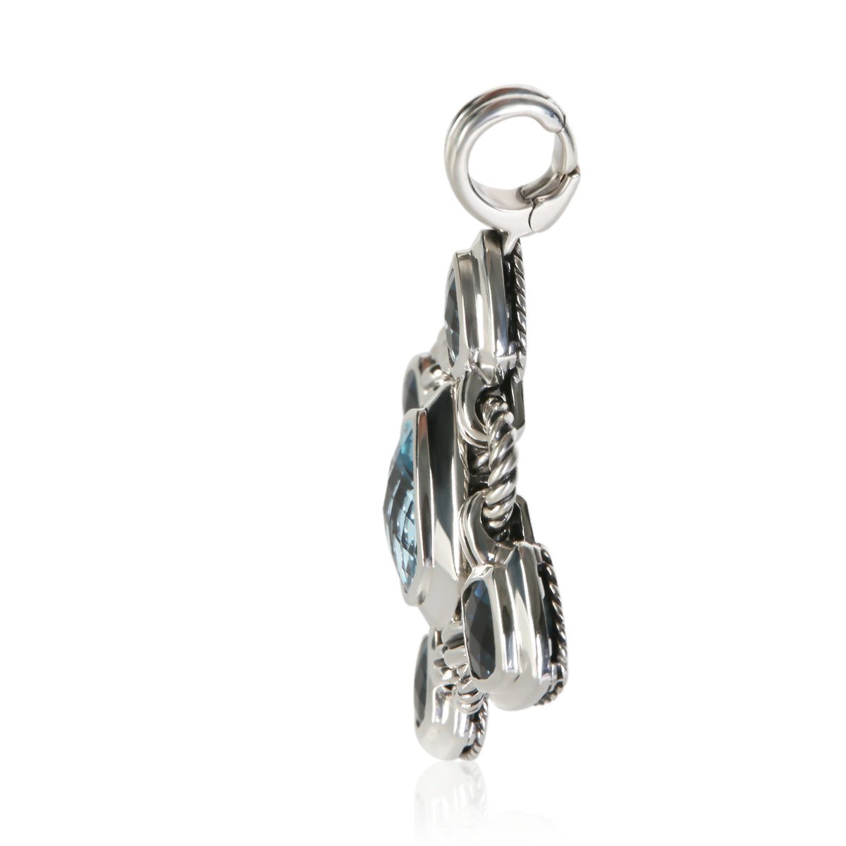 David Yurman Sterling Silver Topaz Renaissance Pendant 3