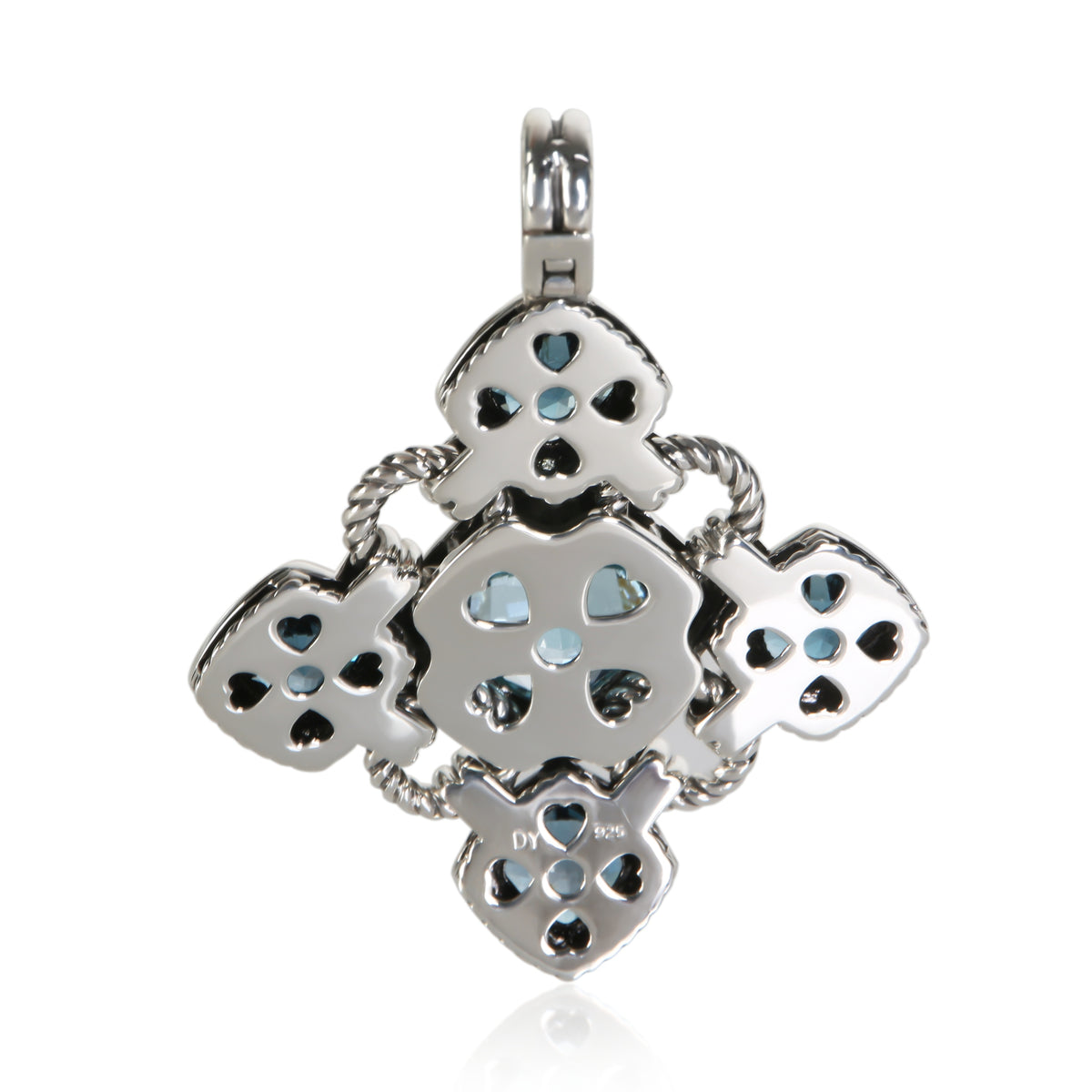 David Yurman Sterling Silver Topaz Renaissance Pendant 4