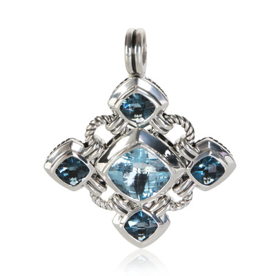 David Yurman Sterling Silver Topaz Renaissance Pendant fv