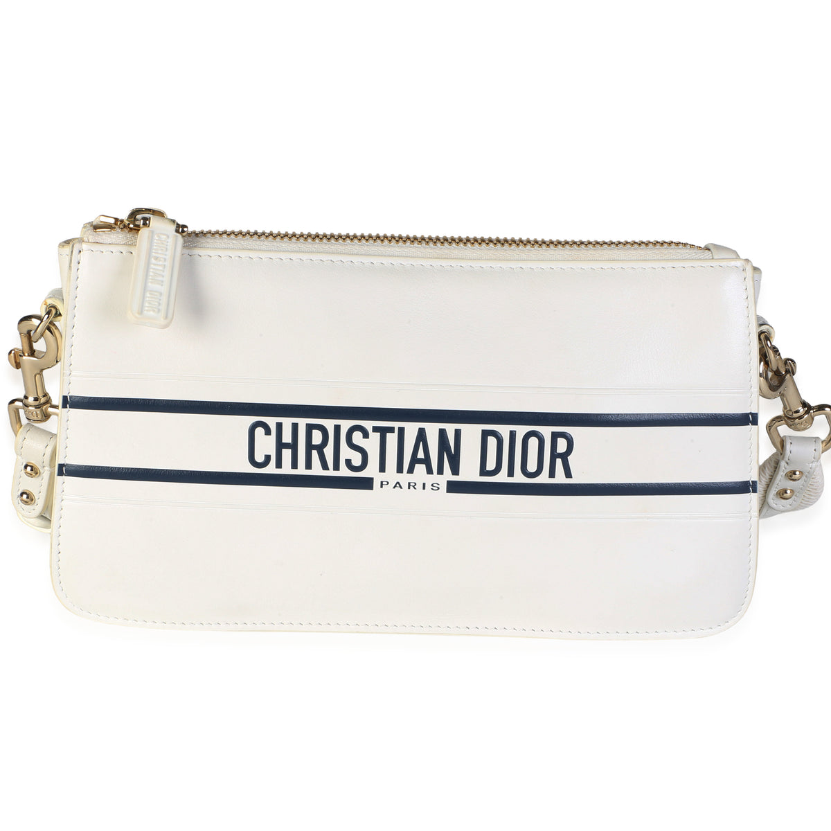 Christian Dior White Smooth Calfskin Dior Vibe Pochette Handbag id