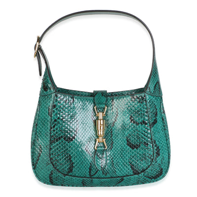 Gucci Green Python Small Jackie 1961 Hobo Handbag id