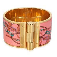 Hermès Gold Plated Rose Couture Brides de Gala Bracelet id