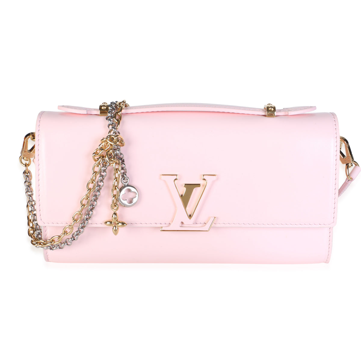 Louis Vuitton Sweet Pink Calfskin Wallet On Chain Capucines Handbag id