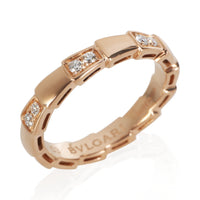 BVLGARI Rose Gold Diamond Serpenti Viper Ring 4