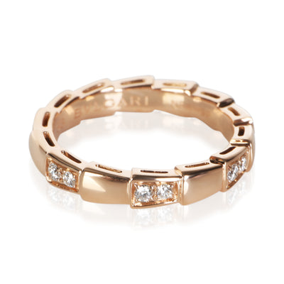 BVLGARI Rose Gold Diamond Serpenti Viper Ring fv