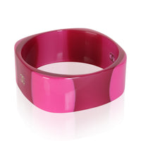 Chanel 2009 Pink Resin Bangle Bracelet 2
