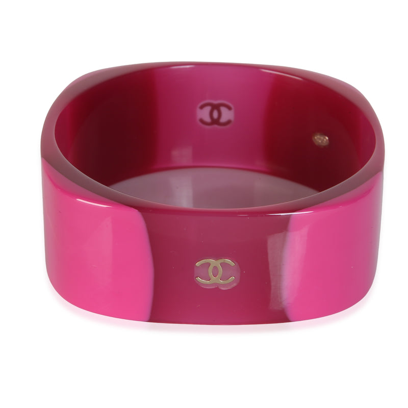 Chanel 2009 Pink Resin Bangle Bracelet id