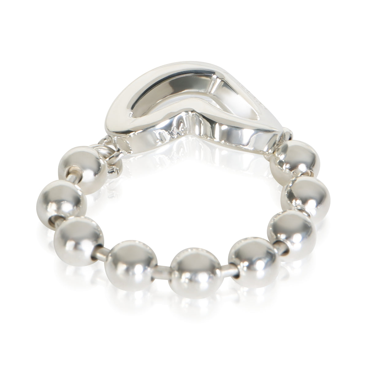 Gucci Sterling Silver Bead Heart Ring 3