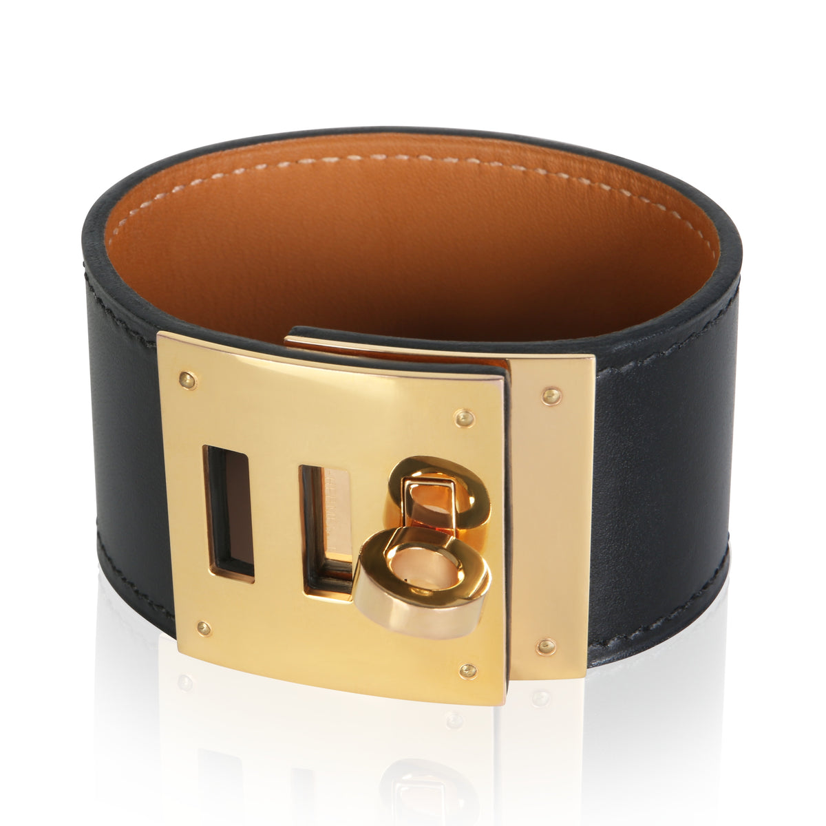 Hermès Gold Plated Kelly Dog Bracelet fv