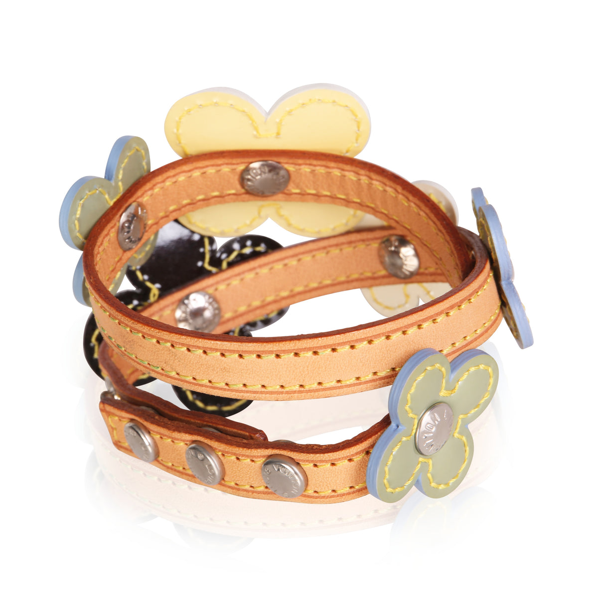 Louis Vuitton Vernis Leather Flower Wrap Bracelet 3