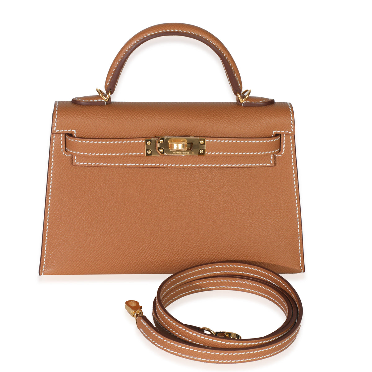 Hermès Gold Epsom Sellier Mini Kelly 20 II GHW Handbag av