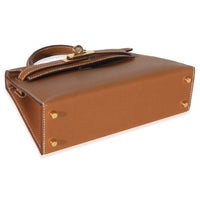 Hermès Gold Epsom Sellier Mini Kelly 20 II GHW Handbag clasp