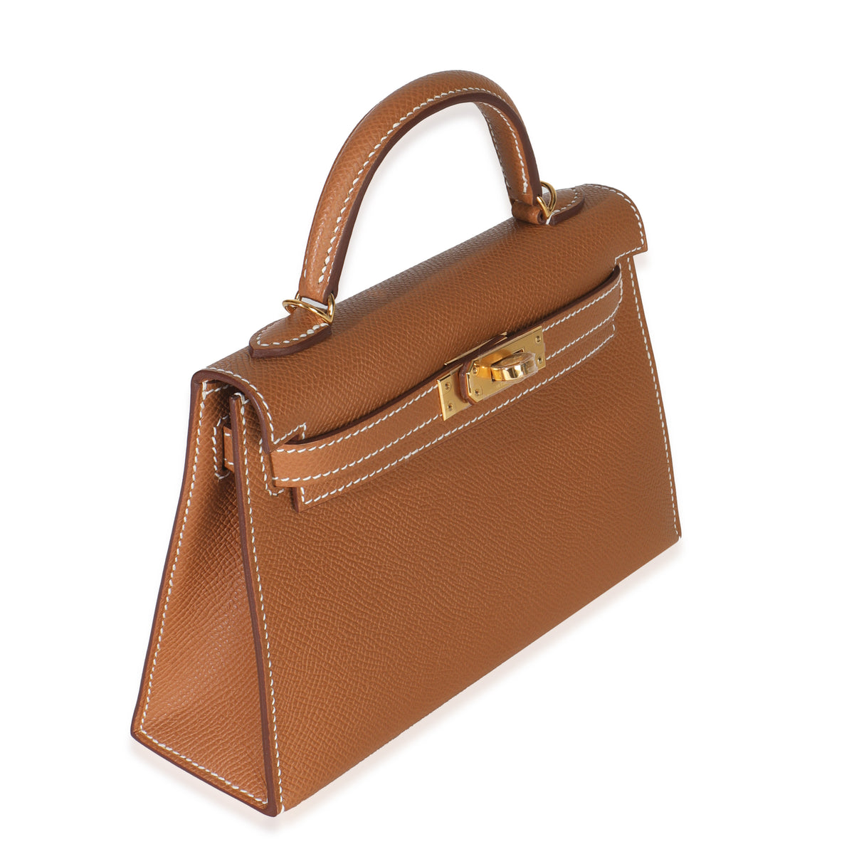 Hermès Gold Epsom Sellier Mini Kelly 20 II GHW Handbag pv