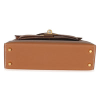 Hermès Gold Epsom Sellier Mini Kelly 20 II GHW Handbag stamp