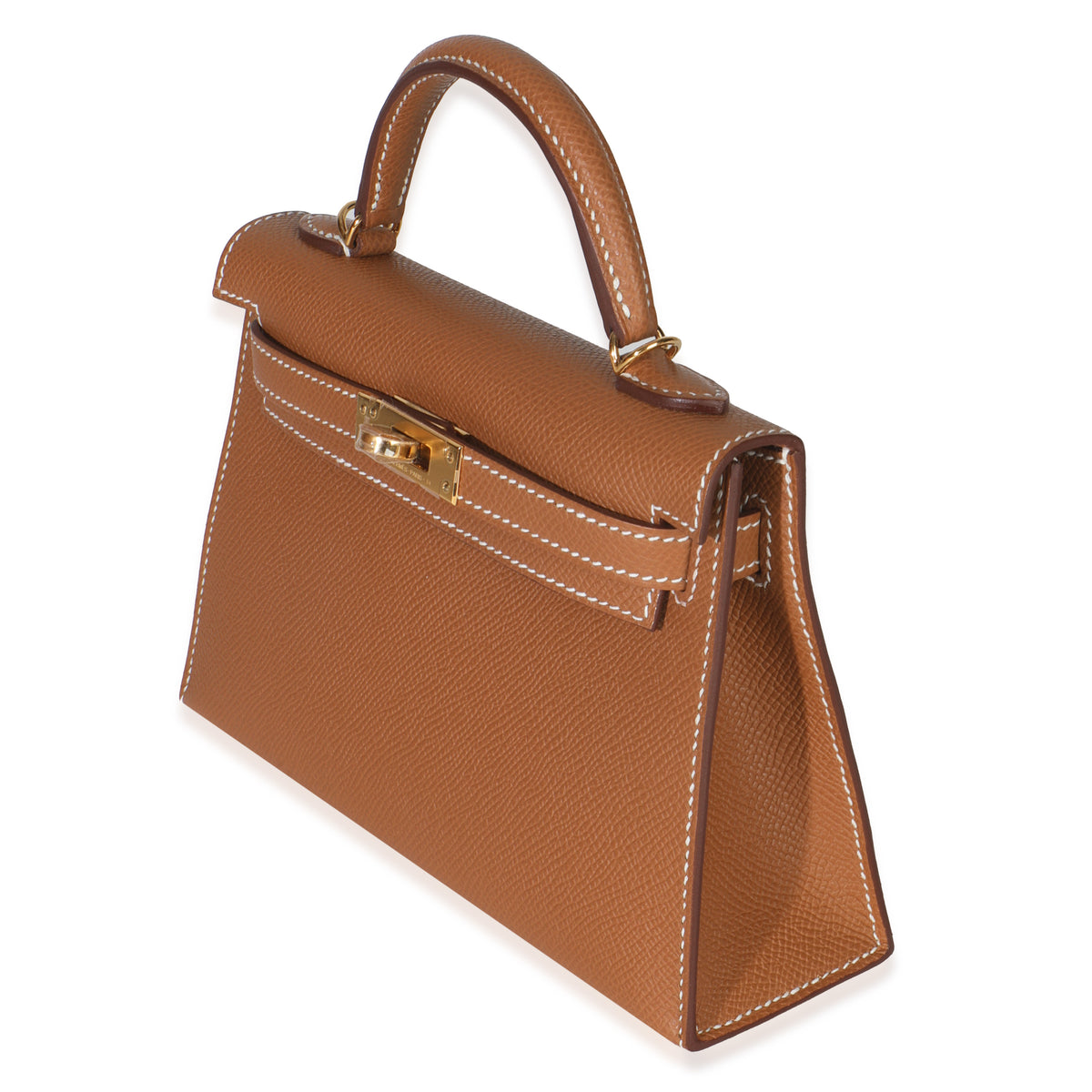Hermès Gold Epsom Sellier Mini Kelly 20 II GHW Handbag sv
