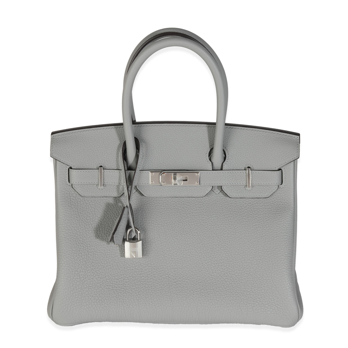 Hermès Gris Meyer Togo Birkin 30 PHW Handbag fv