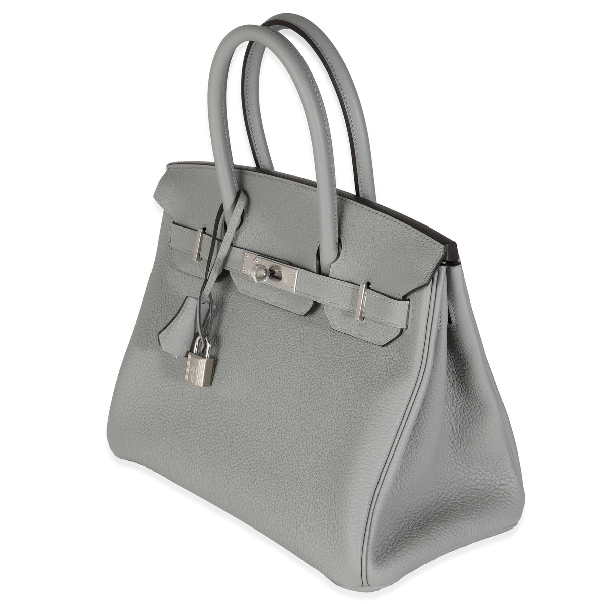 Hermès Gris Meyer Togo Birkin 30 PHW Handbag sv